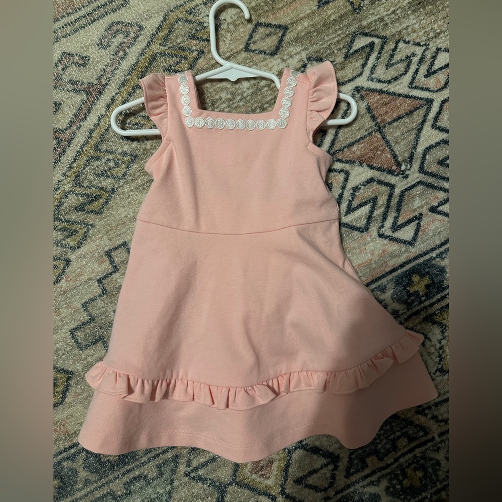 NWT Janie and Jack light pink toddler dress 12-18 months
